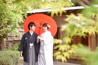 お茶室や和庭園で&hellip;♡