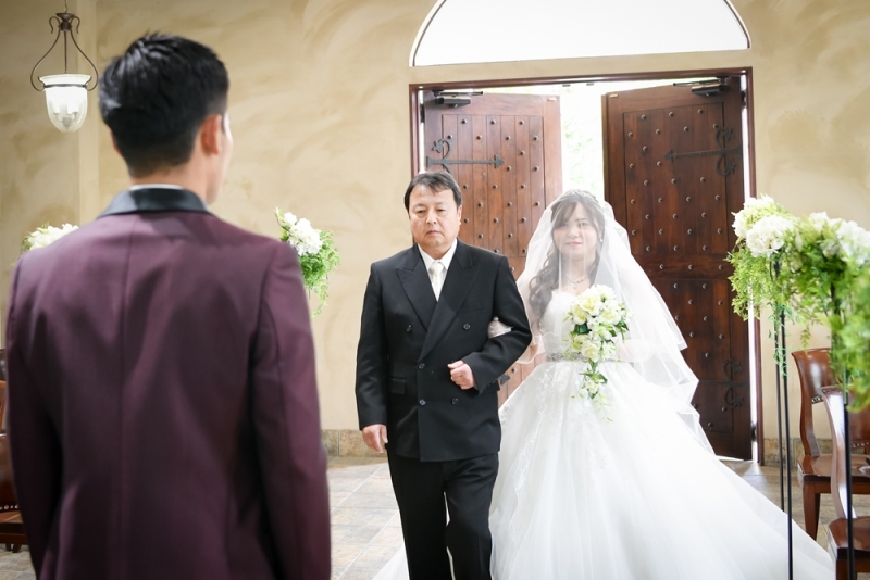 お父様と入場&hellip;♡