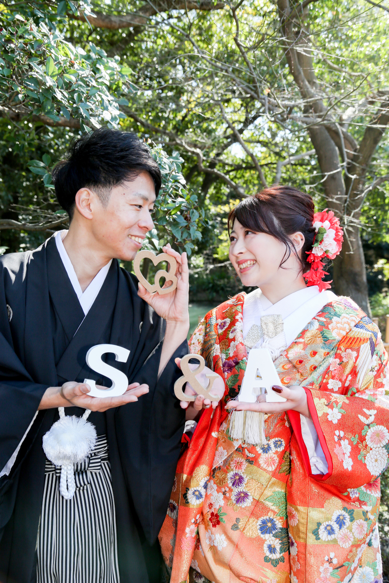 ハートを手にもって