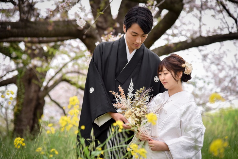 ブーケを持って・・・♡