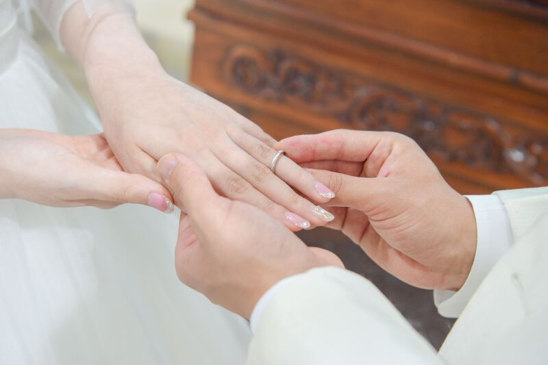 指輪交換のシーン・・・♡