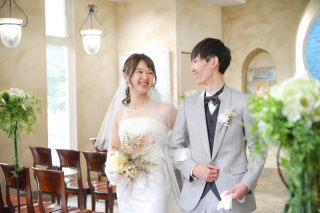 キヌヤ・ブライダルスクエア フェリチタ 熊谷店_お式と同じ流れで★チャペルで挙式風フォト