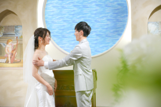 キヌヤ・ブライダルスクエア フェリチタ 熊谷店_お式と同じ流れで★チャペルで挙式風フォト