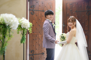 キヌヤ・ブライダルスクエア フェリチタ 熊谷店_お式と同じ流れで★チャペルで挙式風フォト