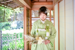 キヌヤ・ブライダルスクエア フェリチタ 熊谷店_夏でも撮影できてお茶室のご用意もある★庭園フォト