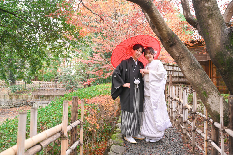 期間限定♪紅葉の庭園で和装&チャペル内で洋装の和洋プラン
