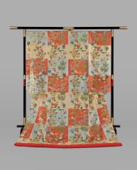 本唐織 鬘帯露芝春秋錦文