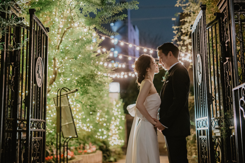 外でのイルミネーション撮影