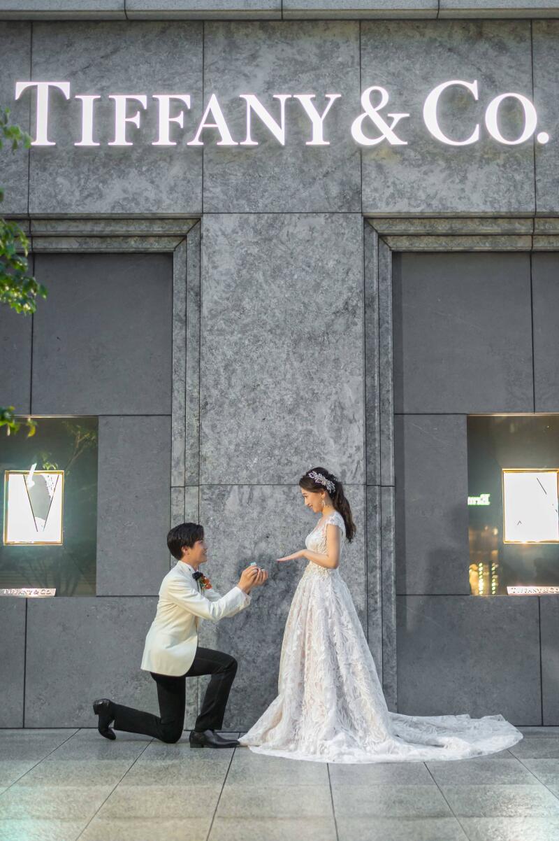 プロポーズの瞬間を再現