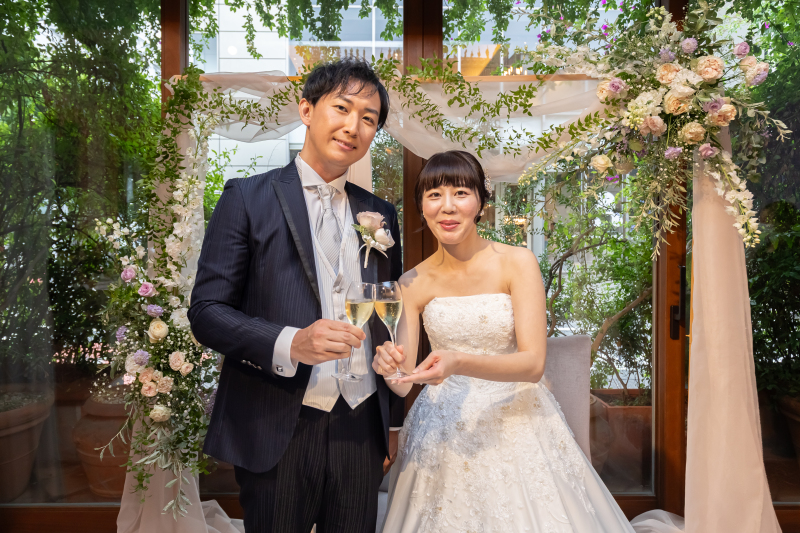 撮影後、レストランでパーティ
