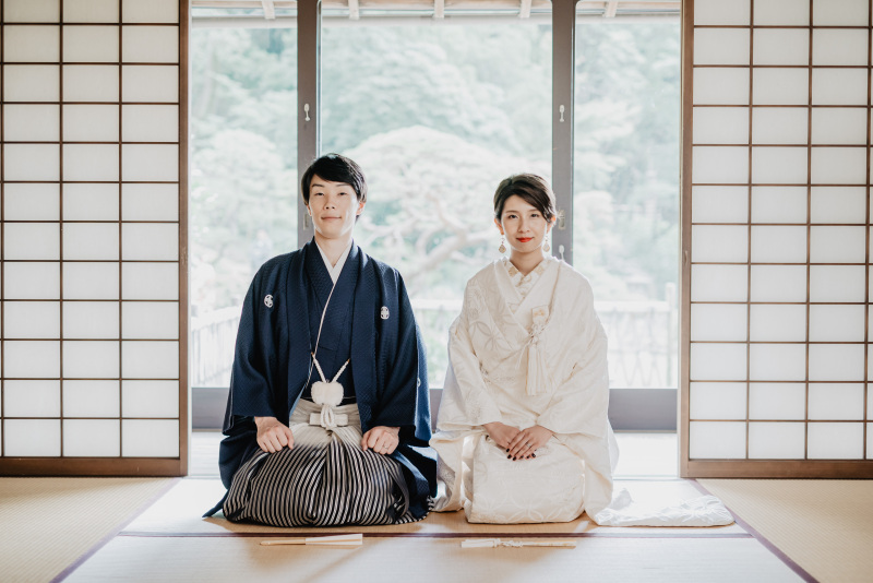 庭園内の和室にて