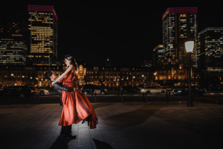 東京駅で昼＆夜の2点Photo