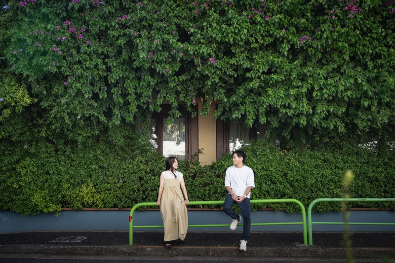 披露宴会場の近くで