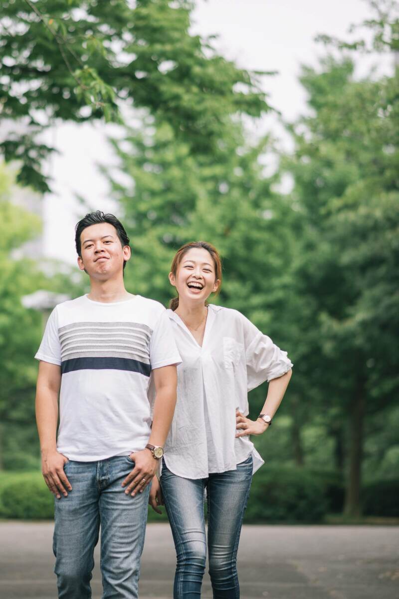 ナチュラルな装いで