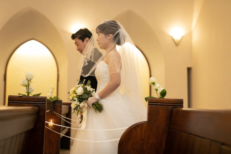 バージンロードをゆっくりと