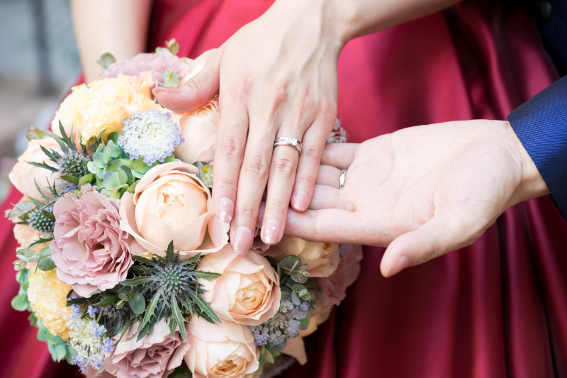 プロポーズをした会場で撮影を