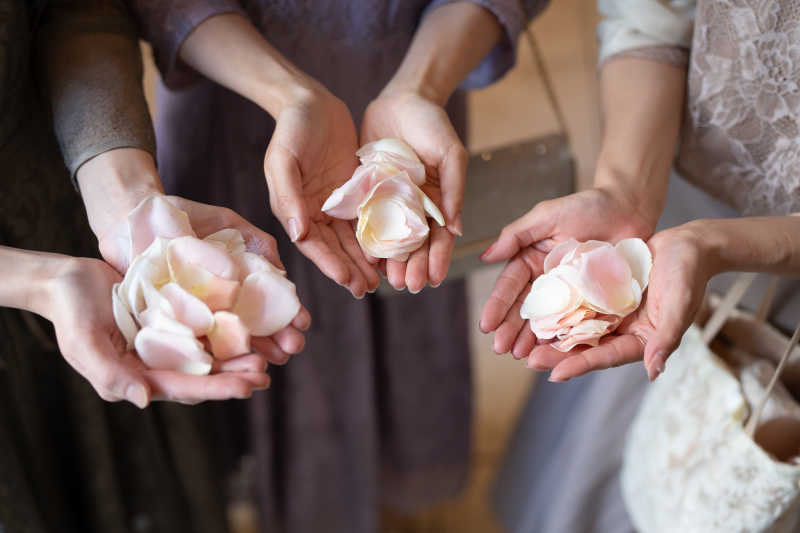 生花のフラワーシャワー