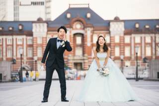 東京駅でのロケーションフォト