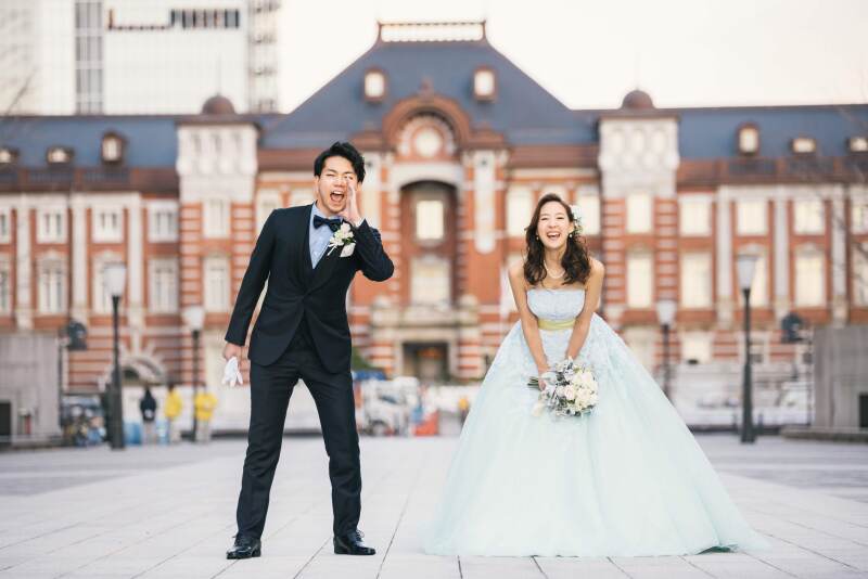 東京駅でのロケーションフォト
