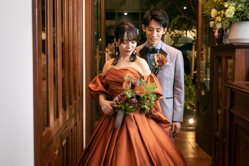 披露宴後にスタイルチェンジしたお姿で