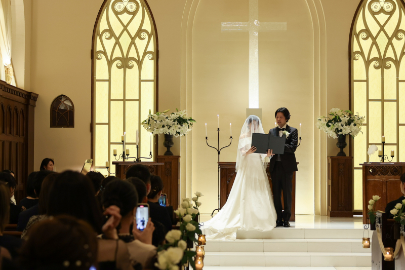 人前式とフレンチレストランでのパーティ