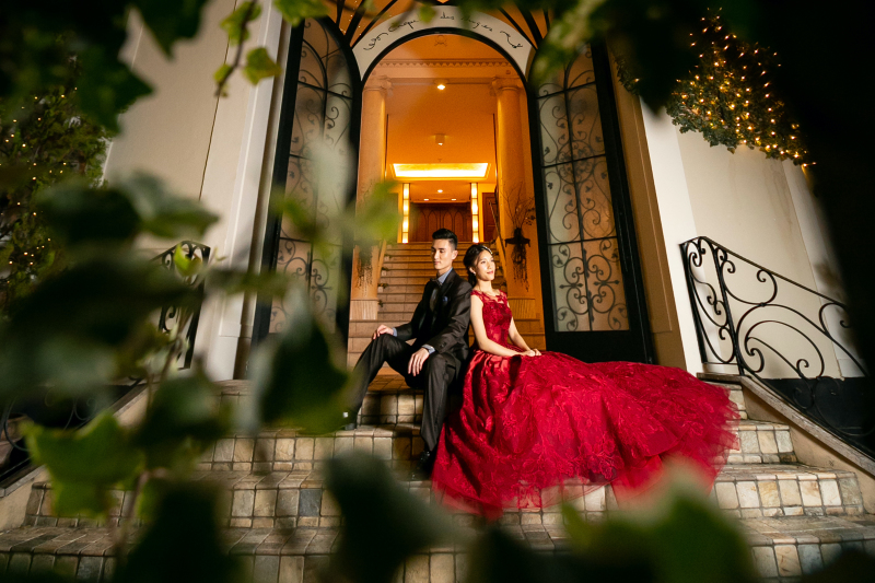 教会外観での1枚②