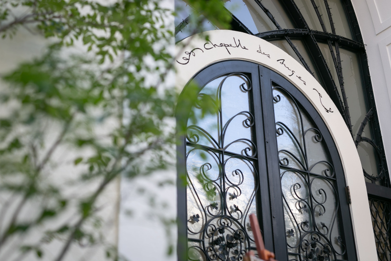 教会にてお支度