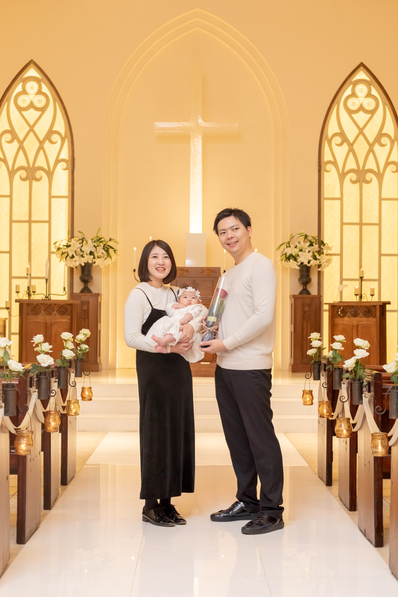 記念の写真を思い出の場所で