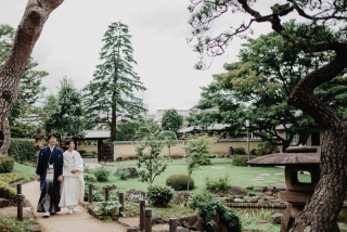 庭園での和装ロケーションフォト