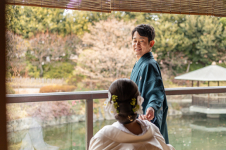 南青山ル・アンジェ教会_ロケーションフォト《和装×目白庭園》