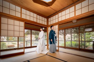 南青山ル・アンジェ教会_ロケーションフォト《和装×目白庭園》