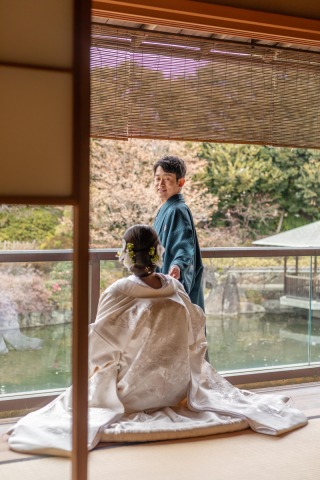 南青山ル・アンジェ教会_ロケーションフォト《和装×目白庭園》