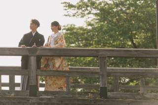 夕方の光のなかで