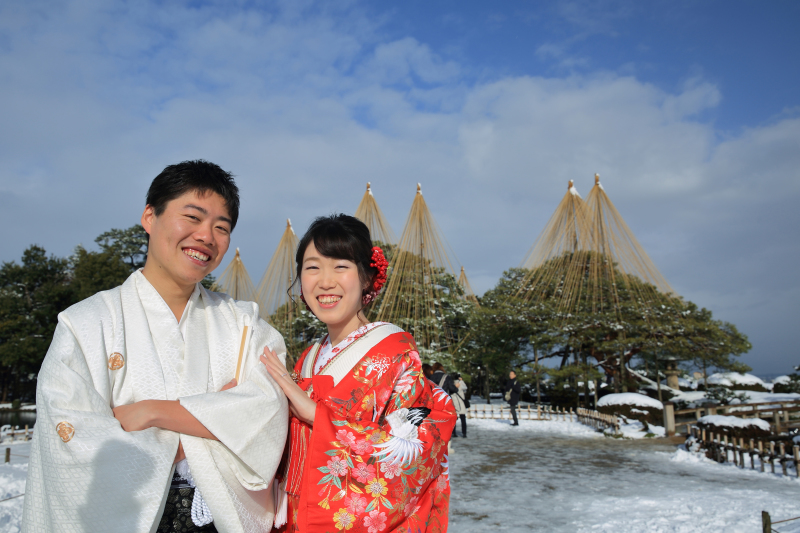 雪つりと青空