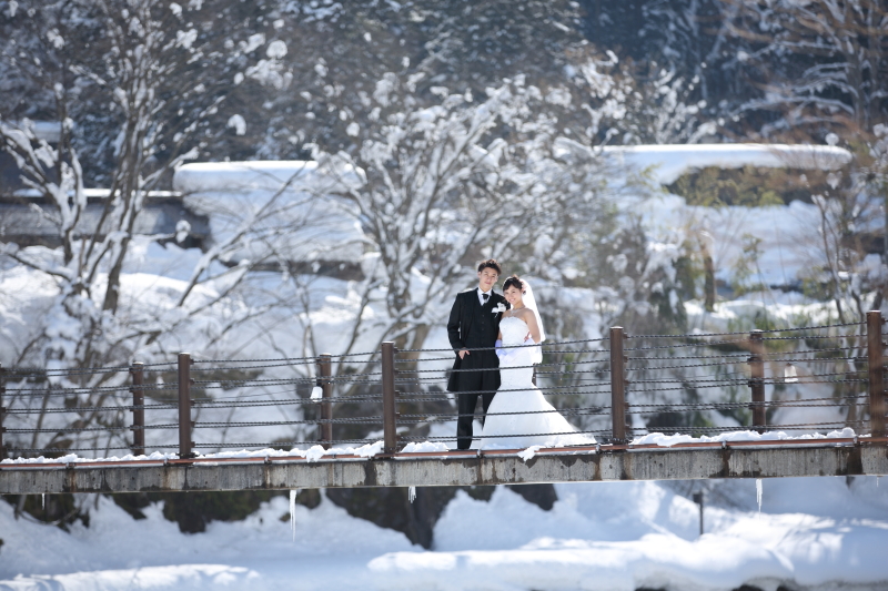 カチカチに凍った橋での撮影~