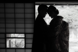 室内と日本庭園で撮影