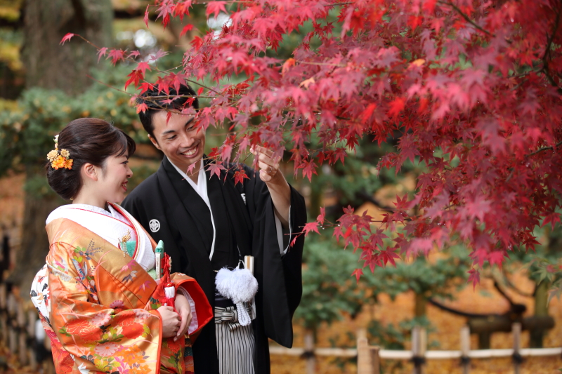 もみじ見ながら