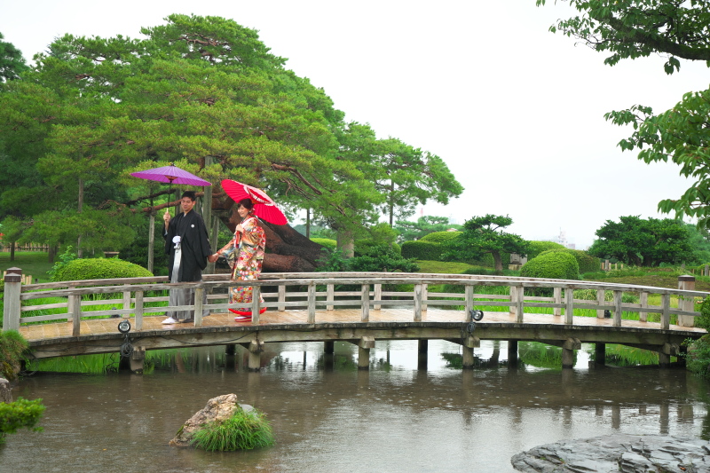 橋と松