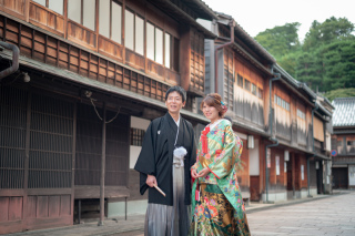 ひがし茶屋街での撮影