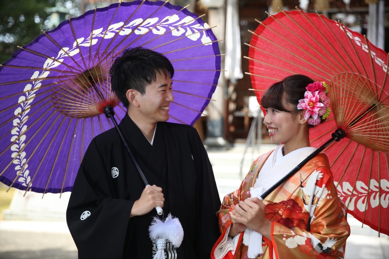 挙式前にロケ撮影