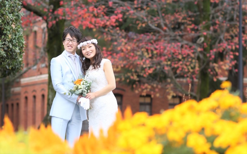 お花も入れての撮影