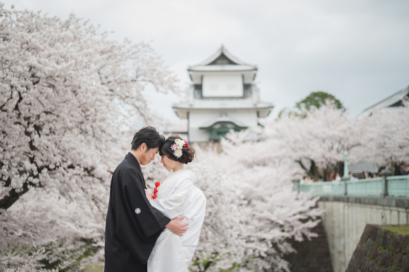 桜 満開の中で