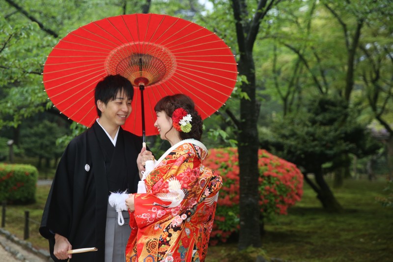 お待ちかね～兼六園に入園！　この嬉しそうな顔！！