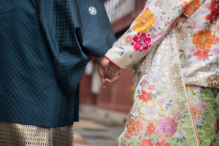 雨のひがし茶屋街撮影
