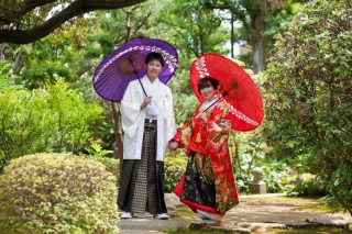 相良刺繍の打掛