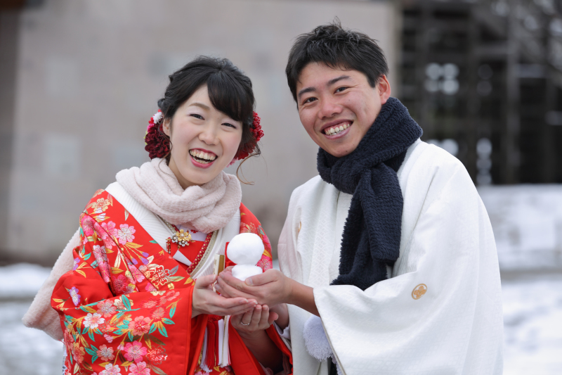 雪の金沢で