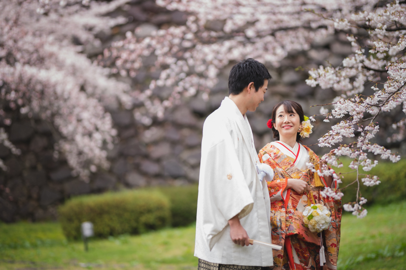 桜を愛でながら