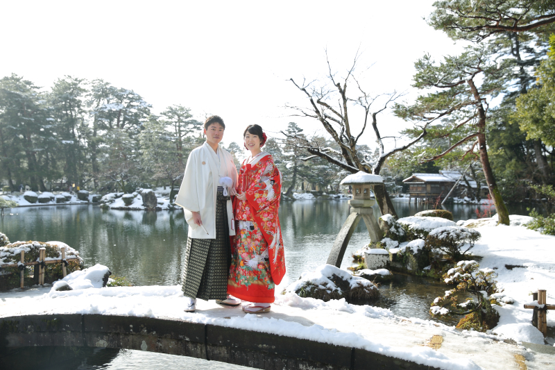兼六園の雪景色