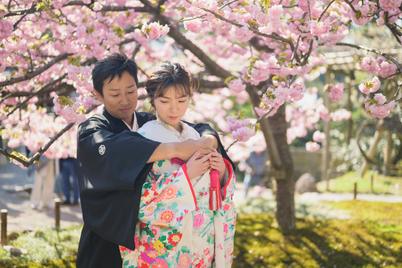 抱きつきショット