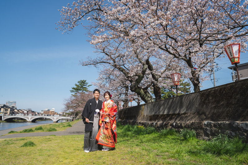 青空と桜